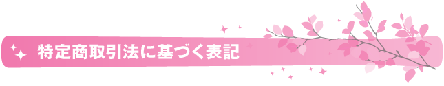 特定商取引法に基づく表記